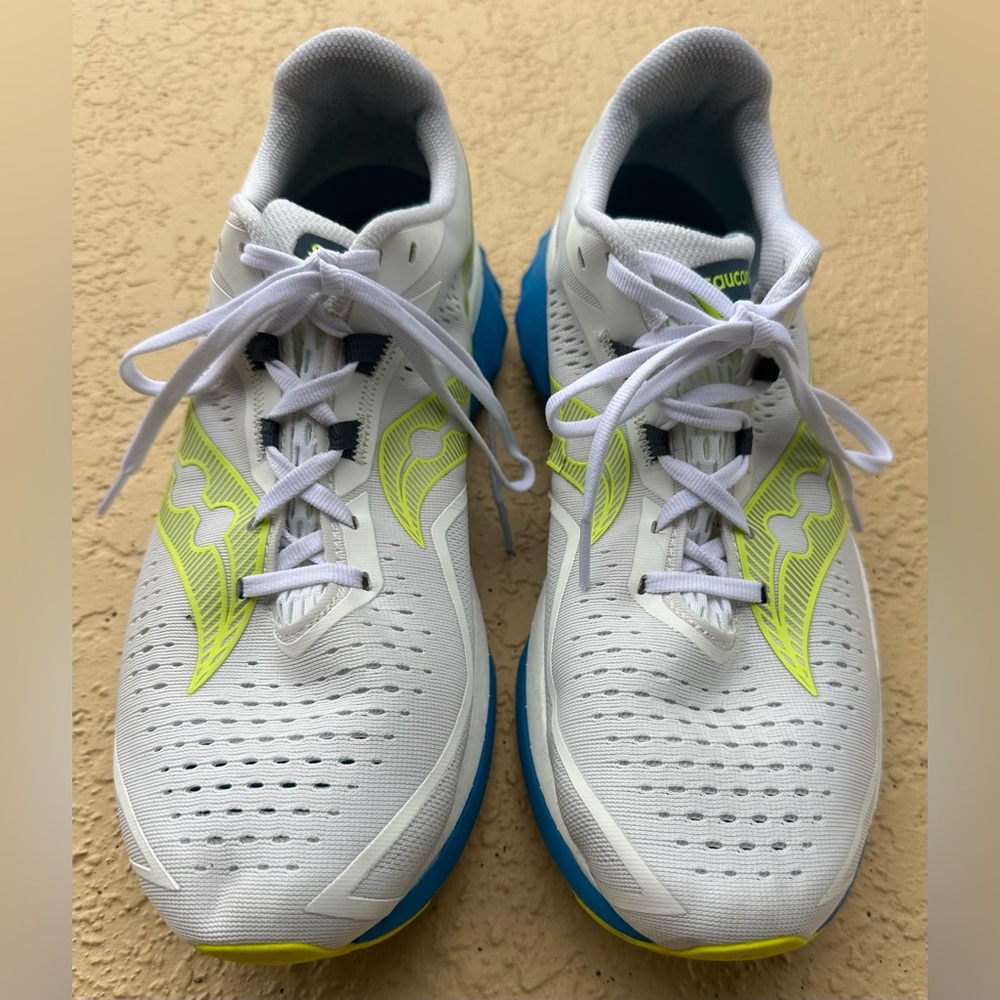Saucony Endorphin Speed 4 White Viziblue Running Shoes Men’s Size 11 Super Clean - Picture 7 of 15